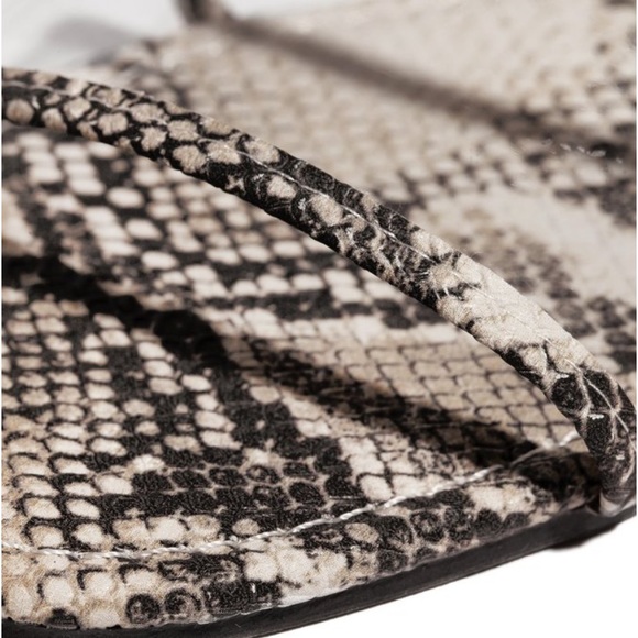 Clear Snakeskin Sandals - Picture 6 of 7